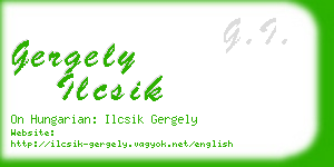 gergely ilcsik business card